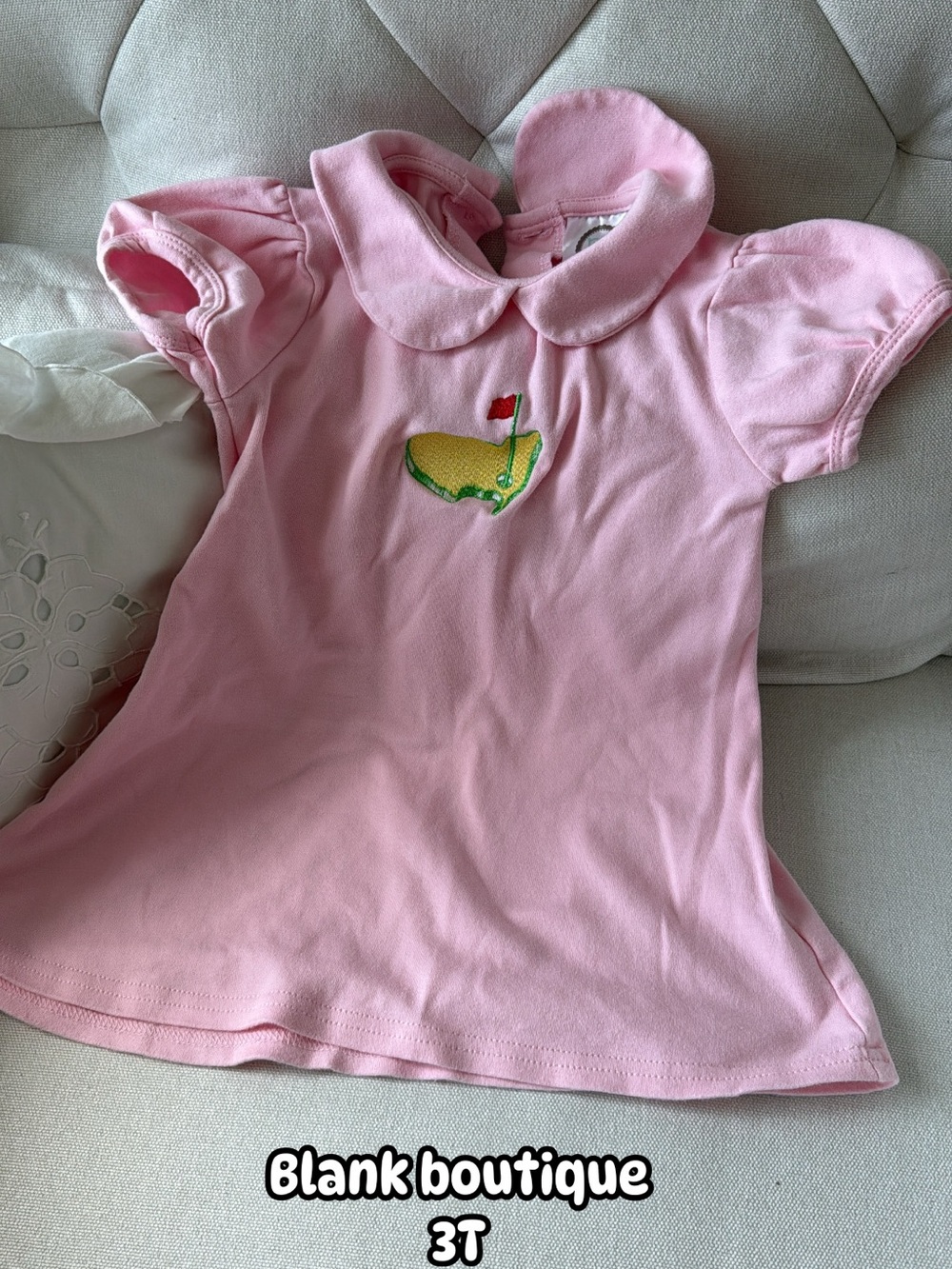 Masters Pink Polo Dress Golf - 3T